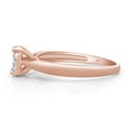 thumbnail image 4 of AFFY Round Cut White Natural Diamond Oval Promise Ring in 10k Rose Gold (0.2 Cttw), 4 of 7