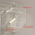 thumbnail image 3 of ZPAQI Parrots Clear Feeding Box Anti-spill Bird Hangable Food Container Feeder House, 3 of 10