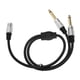 thumbnail image 5 of Cable divisor estéreo en Y de 1/8 de pulgada a 1/4 de pulgada, chapado en oro, de 3,5 mm de canal doble hembra a 6,35 mm de canal doble, cable mono macho de 19,7 pulgadas, 5 of 5