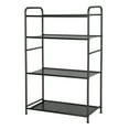 Mainstays 4Shelf Unit Storage Shelves, Black Steel