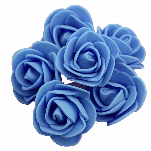 Toystoory Paquete de 500 rosas artificiales, ramo de decoración de flores, de flores falsas, accesorio artesanal para propuesta de compromiso, Decoración azul real Toystoory HA010900-02