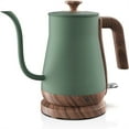 thumbnail image 5 of Electric Kettle, Electric Tea Kettle Stainless Steel, Pour over kettle for Coffee, 1000W Hot Water Kettle Electric Auto Shut Off, 0.8L, Wood-like Grain Finish Handle, Matcha Green, 5 of 5