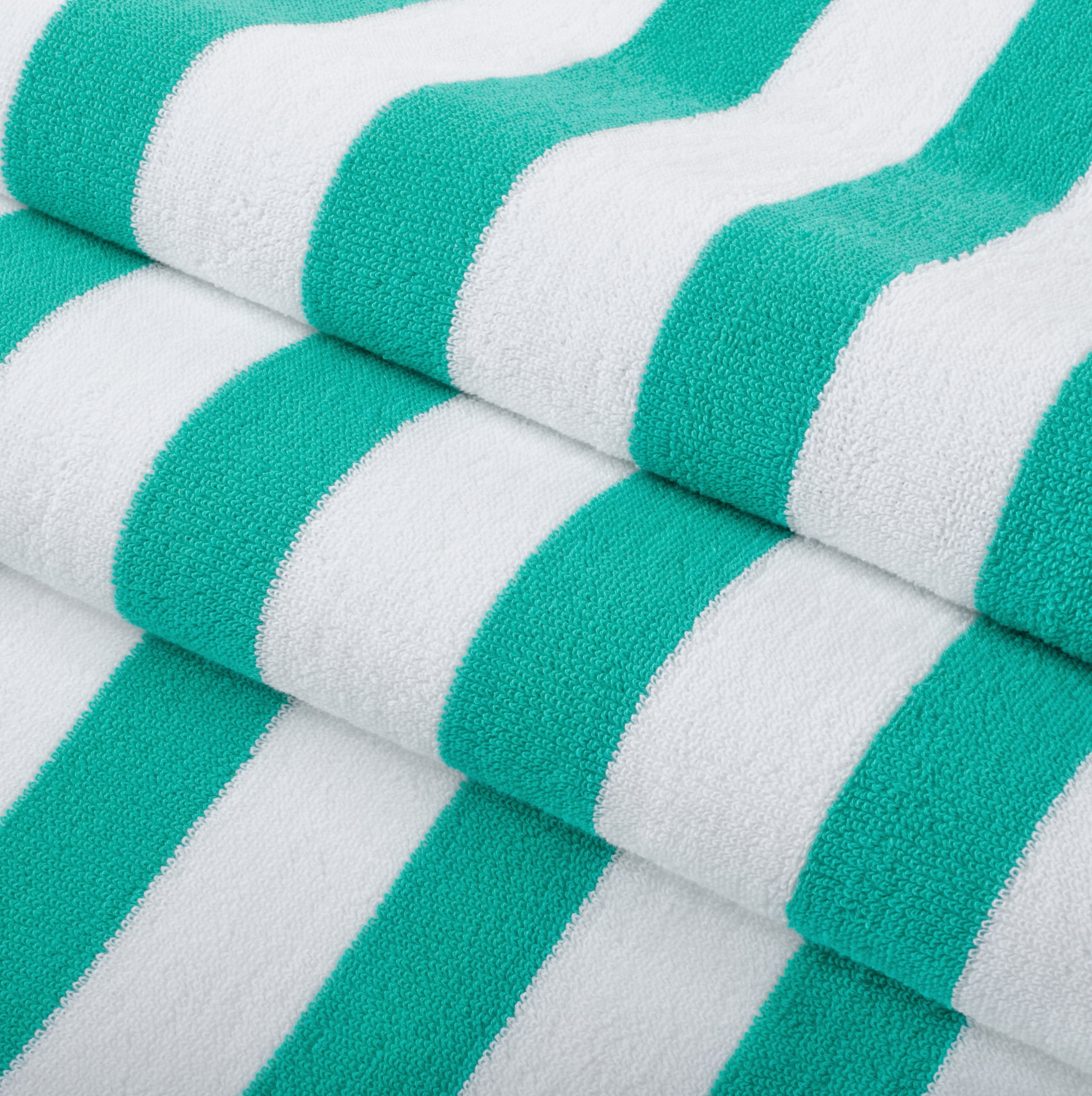 Arkwright Cali Cabana Beach Towels - 100% Ring Spun Cotton Pool Towel - 30 x 60 in. - (Bulk Case of 32) Green