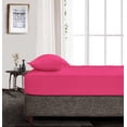 thumbnail image 3 of CCNY 600 TC Egyptian Cotton 1 Fitted Sheet & 2 Pillowcases 15 Inch Deep Pocket (Olympic Queen-Hot Pink Solid), 3 of 8