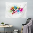 thumbnail image 1 of Music Tapestry, Abstract Design of Colorful Paint Splatter Splashes and Keyboard Fun Party, Fabric Wall Hanging Decor for Bedroom Living Room Dorm, 5 Sizes, White and Multicolor, by Ambesonne, 1 of 1