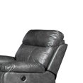 thumbnail image 4 of Contemporary Plush Faux Leather Upholstered Living Room Reclining Chair, Grey, 4 of 5