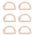 thumbnail image 2 of 20 piezas Anillos en D de metal Anillos en D de boca cerrada serpentina Hebilla de aleación de zinc Anillos en D de bolsa de bricolaje para correas de equipaje de mano, 2 of 10