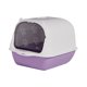 thumbnail image 1 of Caja de arena para gatos con capucha Bandeja de arena para mascotas con capucha Inodoro grande para gatos Desmontable Duradero Púrpura, 1 of 8