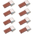 thumbnail image 1 of Tiradores de cajón o armario de metal y cuero (un solo orificio, marrón) 8PCS - DKSFJKL, 1 of 5