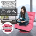 thumbnail image 6 of Costway Floor Gaming Chair Fabric 6-Position Folding Lazy Sofa 360 Degree Swivel Pink, 6 of 10