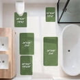 thumbnail image 7 of Toilet Rugs U-Shaped 24"x20",Soft Absorbent Bath Mat with Non-Slip TPR Backing, Machine Washable Shaggy Bath Rug for Toilet,Green, 7 of 7