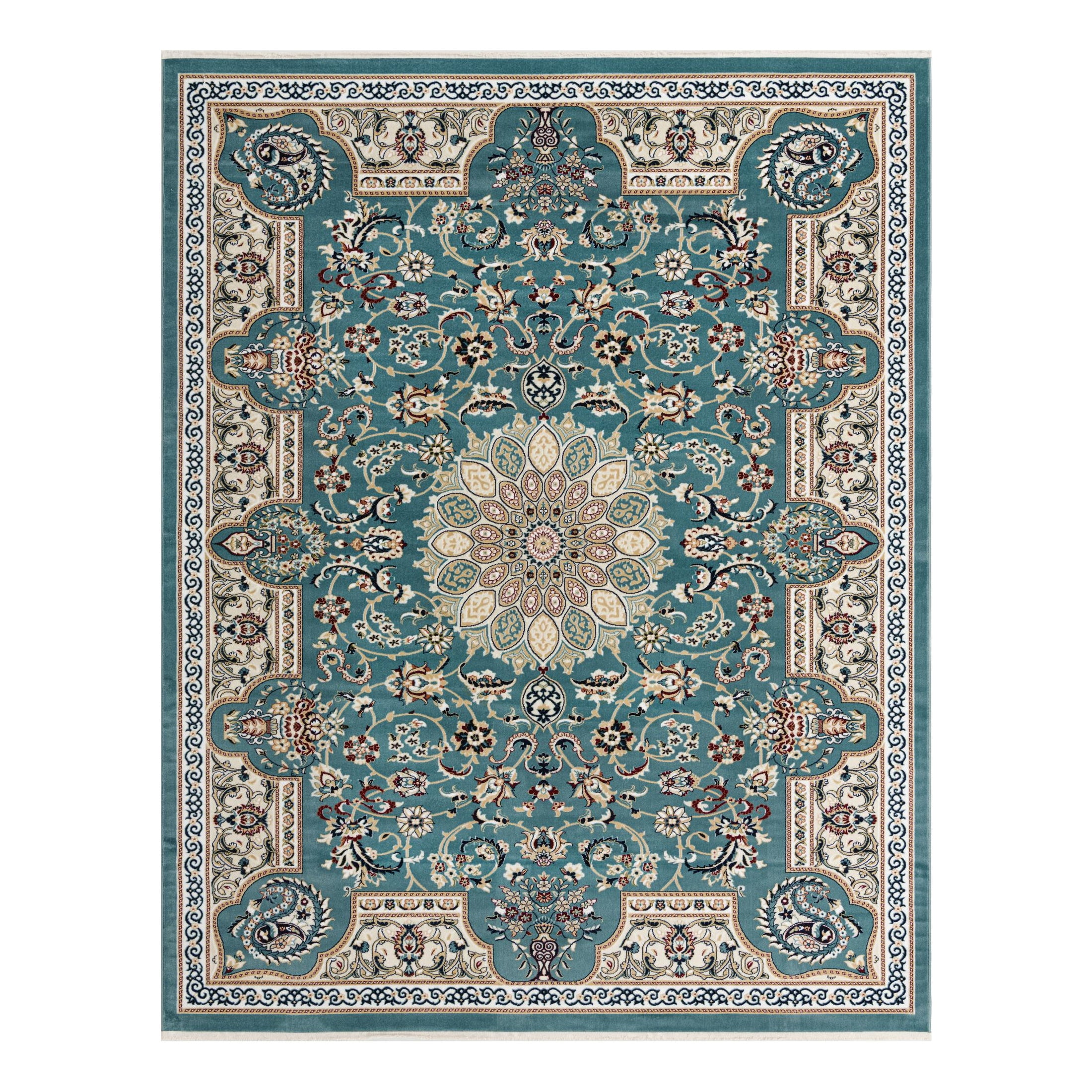 Unique Loom Narenj Collection Area Rug - Newcastle (7' 10" x 10' Rectangle Blue/Beige)