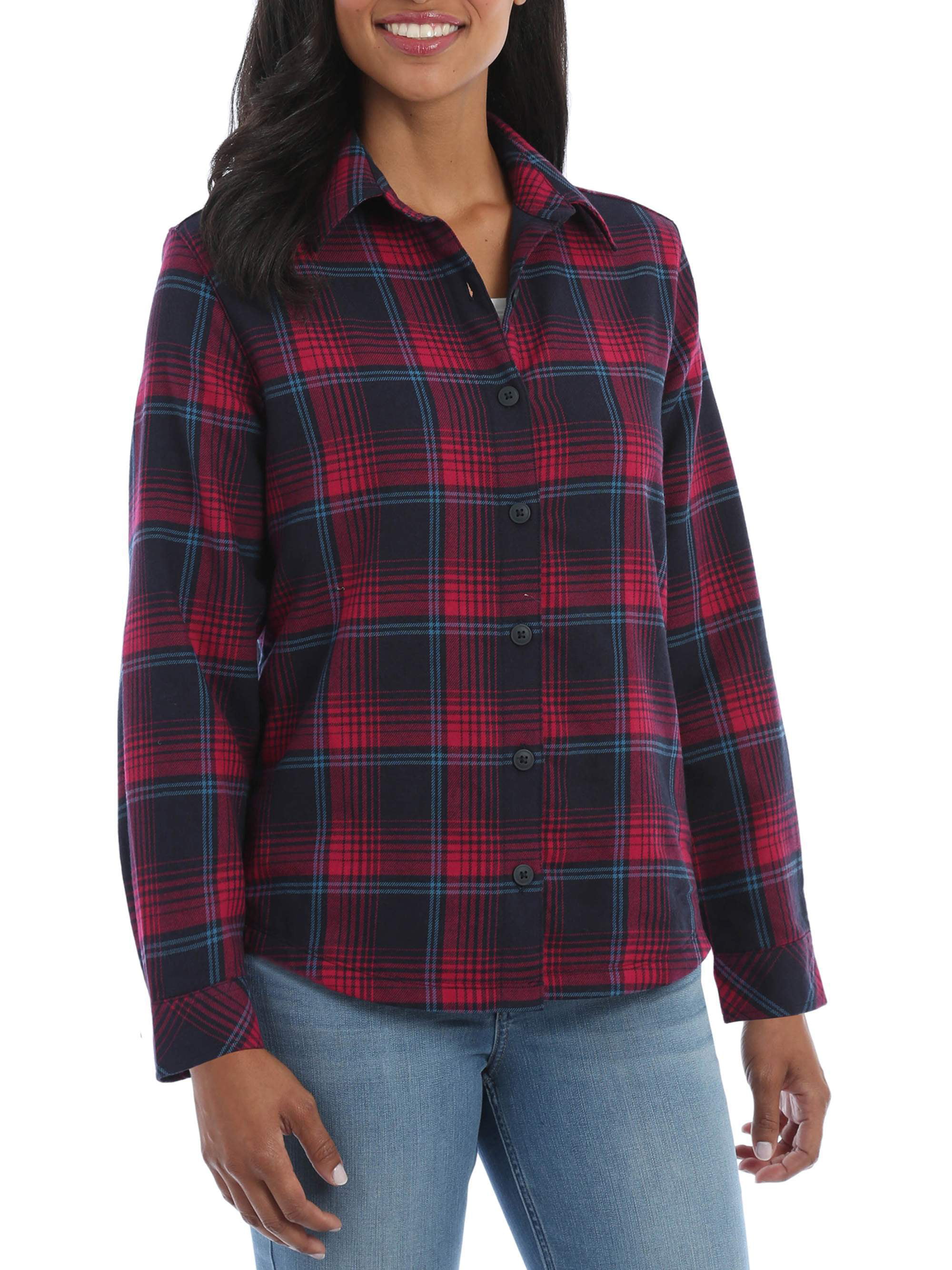 Lee Riders - Lee Riders Women's Fleece Lined Flannel Shirt - Walmart ...