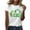 White, variant on Aayomet St Patrick's Day Sparkly Tops For Women Summer Tops for Women V Neck Short Sleeve T Shirt Loose Fit Ruffle Peplum Tops ,Green M