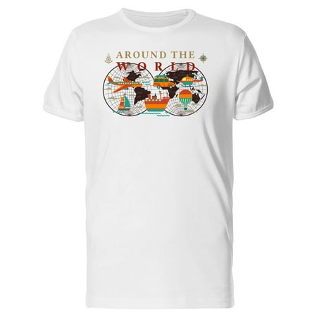Around The World Travel Lovers Tee Men's -Image by