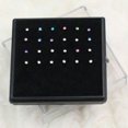 thumbnail image 2 of HLONK 24pcs Crystal Rhinestone Surgical Steel Nose Ring Bone Stud Body Piercing Jewelry (Mixed Colors), 2 of 7