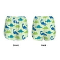 thumbnail image 5 of Picia Cute Dinosaur Blue Green Pattern Women's 2 in 1 Athletic Running Shorts High Waisted Workout Casual Gym Sweat Shorts with Comfy Liner Zipper Pockets-Medium, 5 of 9