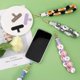 thumbnail image 5 of Set de 4 correas de muñeca para teléfono con diseño bohemio floral, 4 correas para celular, funda para teléfono, colgante decorativo, llavero hecho a mano para mujer., 5 of 5