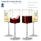 thumbnail image 3 of Set de 4 Copas Bluelander, Copas de Cristal, 450 ml, Diseño Cuadrado, 3 of 5