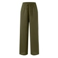 thumbnail image 3 of Palazzo Pants For Women 2025 Lightweight Elastic High Waist Flowy Wide Leg Pants with Pockets Casual Trousers, 3 of 6