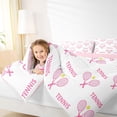 thumbnail image 3 of Castle Fairy Pink Tennis Queen Comforter Set 3 Pieces, Sport Theme Comforter Sets Queen,Pink Reversible,1 Comforter and 2 Pillowcases, 3 of 6
