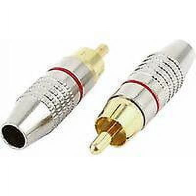 2 Rca Male Audio Coaxial Cable Solderless Connector