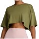 thumbnail image 2 of Traje de Yoga de Secado Rápido Transpirable de Verano para Mujer Tops de Manga Corta Deportivos Informales Holgados y Ajustados Fiudx, 2 of 6