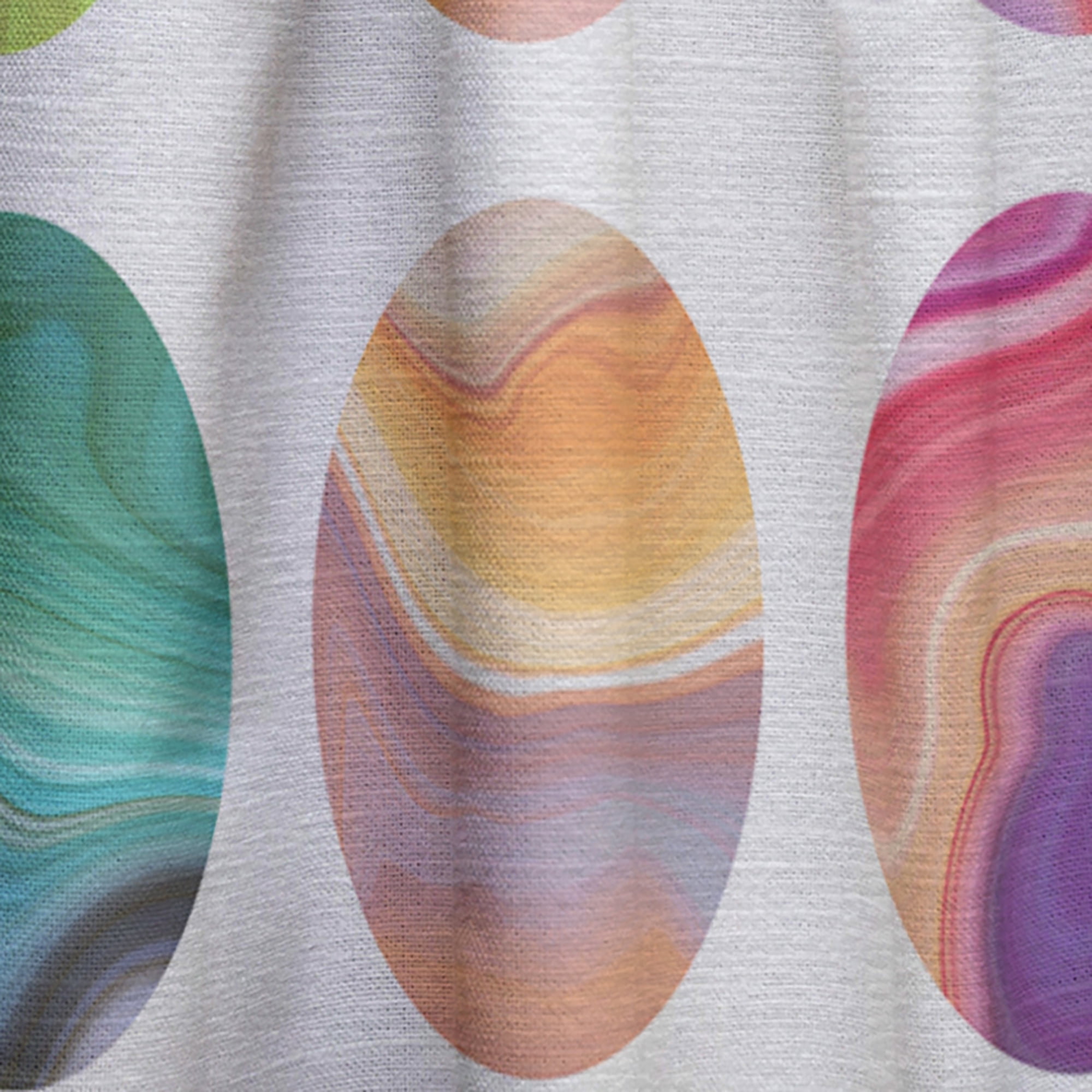Designart 'Colorful Circular Dance I' Modern Curtain Panel