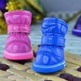 thumbnail image 4 of Dog Sneakers Pet Warm Plush Lining Snow Boots Brightly Color Waterproof Slip-resistant Shoes 4 Pcs/Sets, 4 of 10