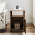 thumbnail image 5 of Pemberly Row 18" Grooved Door Farmhouse Nightstand in Rustic Oak, 5 of 5