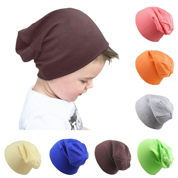 Kilaqueen Toddler Unisex Slouch Cap Baby Knitttd Beanie Hats Cotton Skull Caps Infant Knitted Kids Hats for Boys Girls 5 Months-6 Years