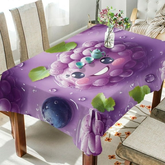 BZSMCE Square Tablecloth Cut Grapes Pattern Pattern Tableclothes