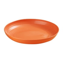 Multi-Purpose Plastic Dinner Plates 8-Inch Round Non-Slip Salad Bowls Household Serving Plates with Raised Edge Reusable Food Dish Garbage Plates
