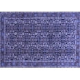 thumbnail image 1 of Ahgly Company Machine Washable Indoor Rectangle Persian Blue Traditional Area Rugs, 8' x 12', 1 of 4