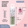 thumbnail image 3 of Miyuki Delica Seed Beads – Size 11/0 (1.6 mm), DB0263, Opaque Cactus Luster, 7.2 g, Approx. 1440 Beads, 3 of 7
