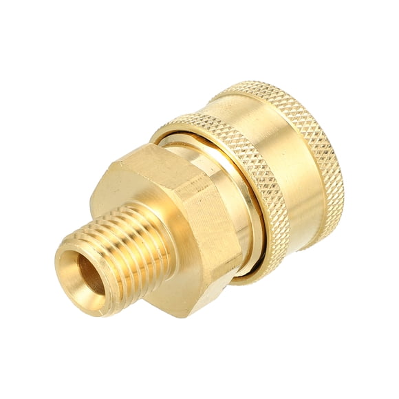 Adaptador de Pistola de Lavadora a Presión Femenino Universal para Coche de Latón M14 x 1.5 Tono Cobre
