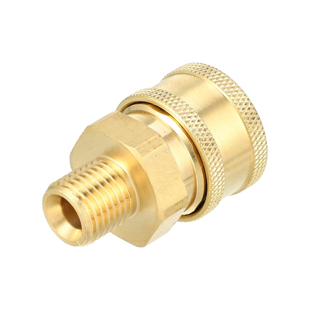 Adaptador de Pistola de Lavadora a Presión Femenino Universal para Coche de Latón M14 x 1.5 Tono Cobre
