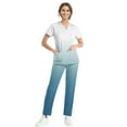 thumbnail image 2 of GXIPO Scrubs for Women Set Tie Dye Nursing Uniform Stretch V-Neck Top & Pocket Pants Workwear, 2 of 6