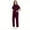 burgundy, variant on Women's Stand Collar Work Uniform Set - Modern, Comfortable, and Professional Outfit for Various Work Environments