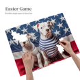 thumbnail image 2 of 1000-Piece Wooden Jigsaw Puzzle for Adults & Families - Patriotic Pups Stars Stripes , Fun & Educational Brain-Teasing Game, Artistic Home Decor, 2 of 7