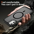 thumbnail image 4 of TECH CIRCLE For iPhone 16 Pro Translucent Back Case 6.3" 2024 Model, Compatible with MagSafe and Magnetic Accessories, Slim Fits and Lightweight Case, Shockproof Protective Cute Phone Cover, Black, 4 of 8