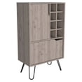 thumbnail image 1 of Atlin Designs Metal Bar Cabinet with 8 Bottle Cubies in Light Gray, 1 of 13