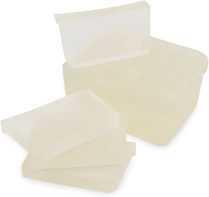 Primal Elements Clear Soap Base - Moisturizing Melt and Pour Glycerin Base for Crafting, Easy to Cut, Unscented - 10 Pound
