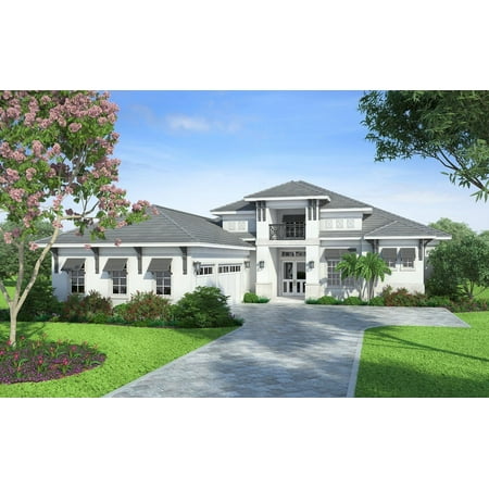 013-2947: CMU Contemporary 4 Bed, 5 Bath Luxury Home Plan, 2947 Sq Ft: Full Blueprints with License to Build by Home Plan Marketplace - Lesuto