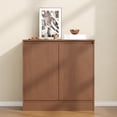 thumbnail image 4 of Buffet Cabinet with 2 Doors, Coffee Bar Cabinet with Adjustable Shelf, Modern Kitchen Buffet Sideboard with Storage for Living Room, Kitchen, Walnut, 4 of 9