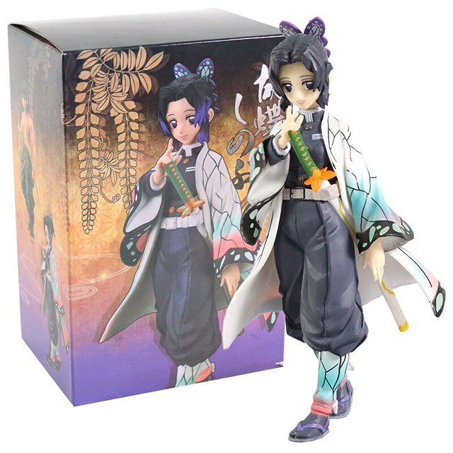 31cm Kimetsu No Yaiba Anime figura GK Kochou Shinobu figura de acción demonio asesino Kochou Shinobu Kamado Nezuko figura modelo Juguetes Gong Bohan LED