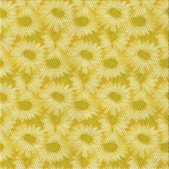 Ahgly Company Indoor Square Patterned Bee Yellow Area Rugs, 8' Square