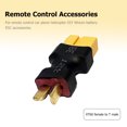 thumbnail image 4 of Conector Enchufable Adaptador paralelo de plástico para batería de coche RC ESC (XT60 hembra a enchufe T macho), 4 of 7