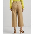 thumbnail image 2 of Ralph Lauren Womens Twill Cropped Casual Trouser Pants, Brown, 10, 2 of 4