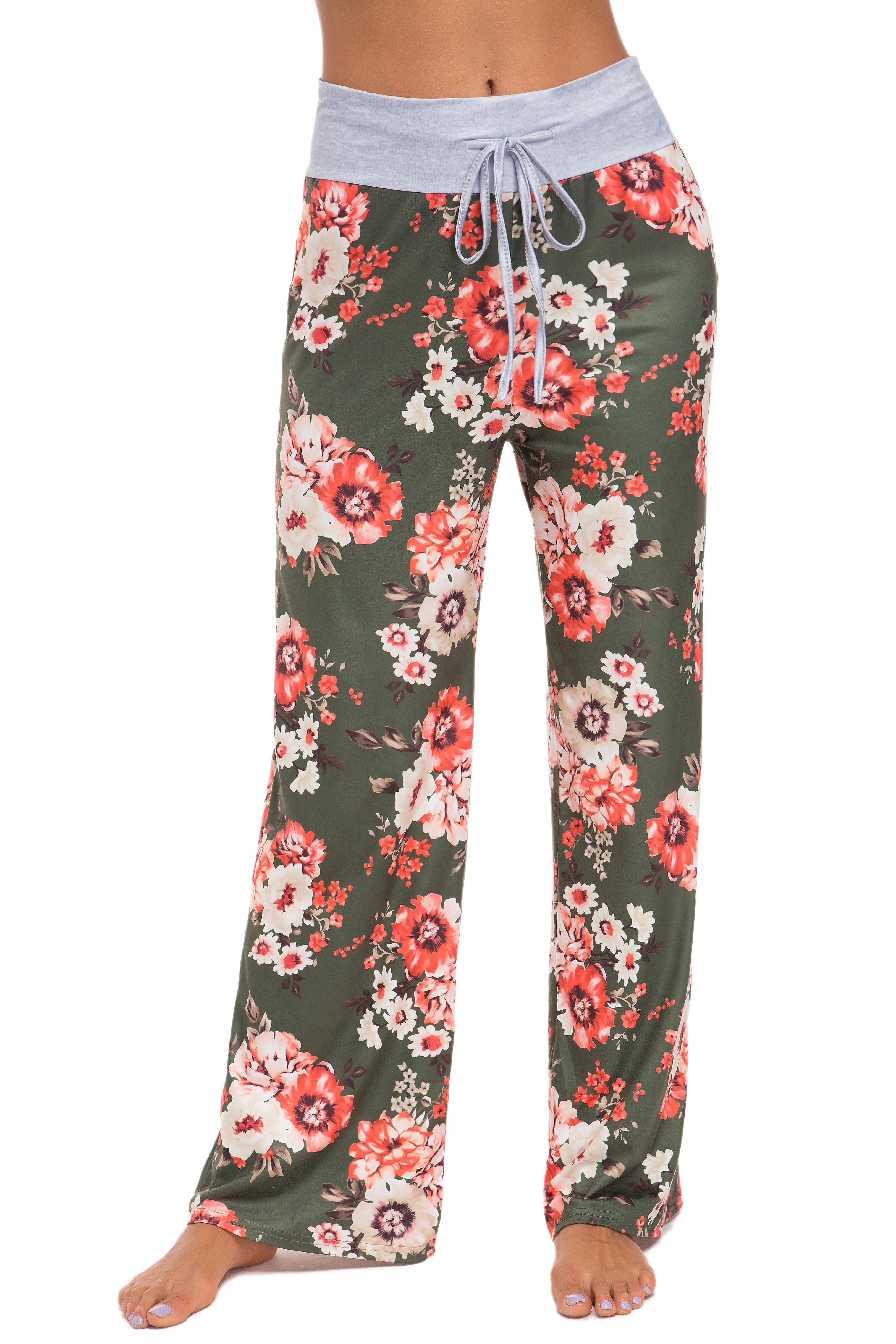 Details about / Women/'s Sleepwear Burgundy top and Floral Capri Pants Pajama Set